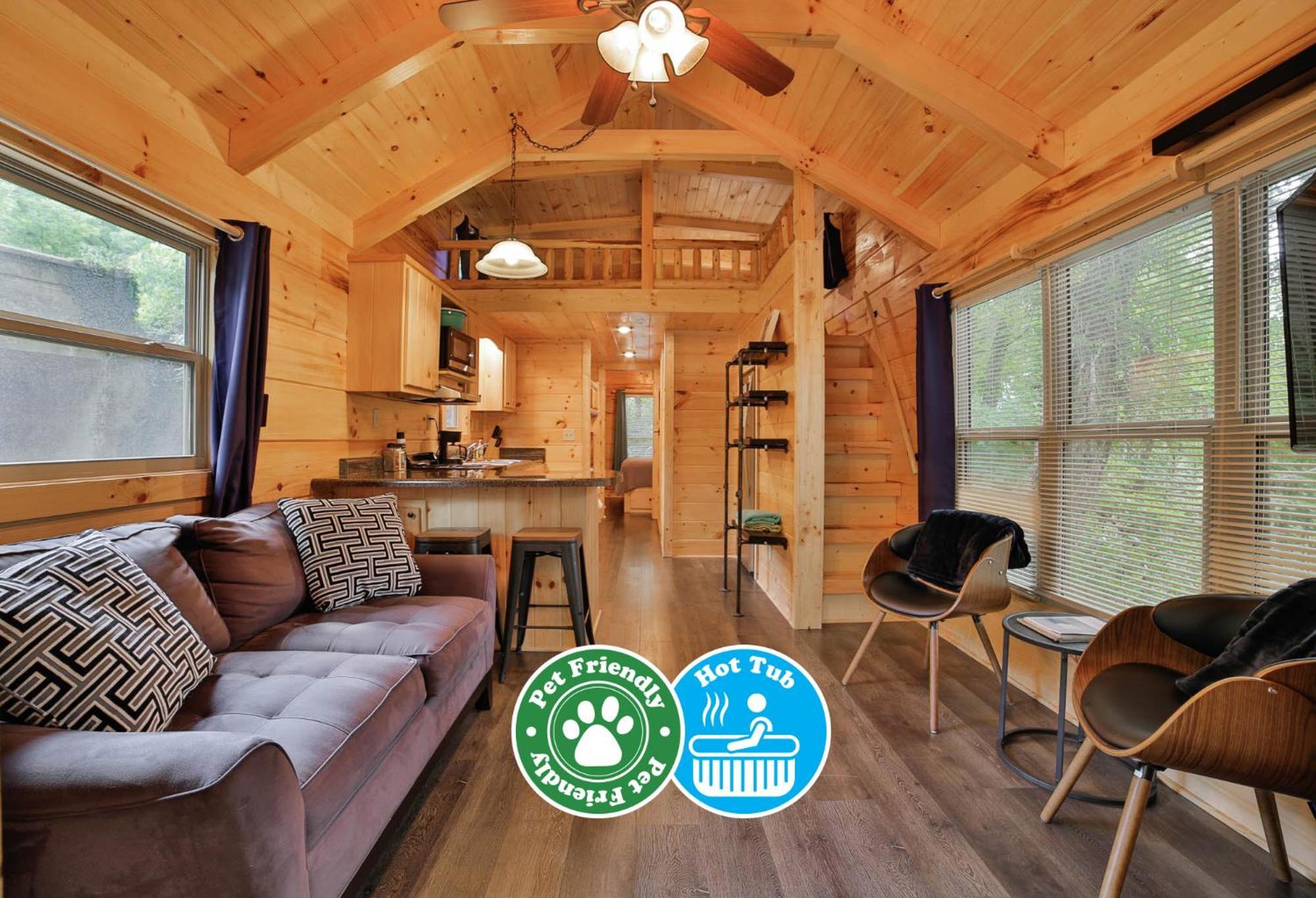 Thomas Cabin Forest Tiny Cabin With Hot Tub Чатануга Екстериор снимка